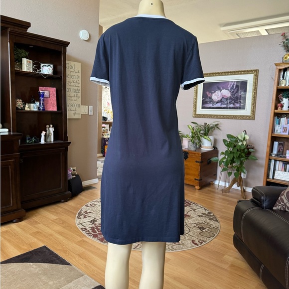 Tommy Hilfiger blue & white short sleeve dress-size M - Picture 2 of 10